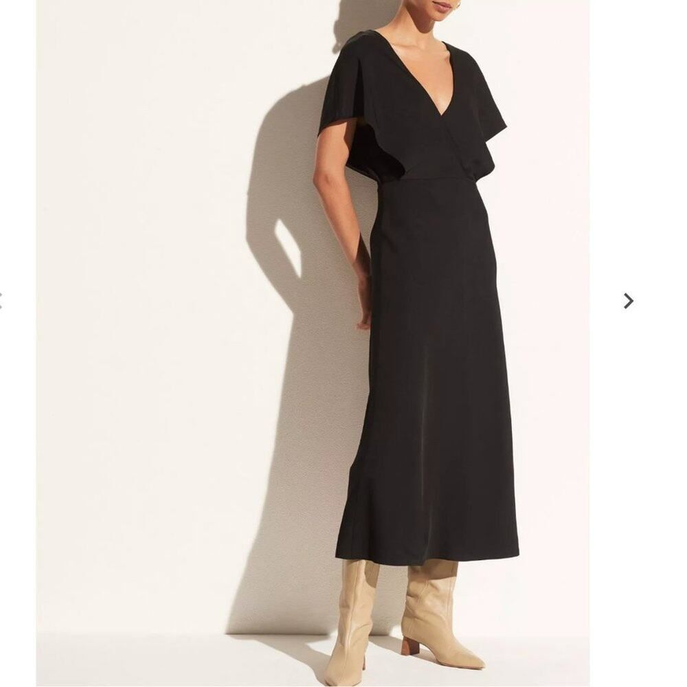 Vince V-Neck Flutter Sleeve Dress Size 0 NWT